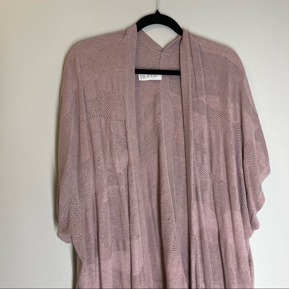 Lululemon Find Your Light Wrap Sweater Heathered Vintage Mauve Pink One Size - Picture 4 of 11